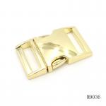 Gold Plated Metal Bag Lock 1 Inch Heavy Duty Quick Release Metal Buckle for sale