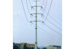 China 220KV Single Loop Polygonal Pole Electric Angle Turn Steel Poles 345Mpa supplier