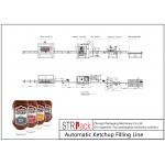Jam Sauce Bottle Filling Line 16 Heads Ketchup Filling Machine High Speed for sale