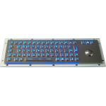 IP65 Long stroke Backlit USB Keyboard with trackball , industrial metal keyboard for sale