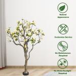 Dorm Room Ornamental Artificial Potted Floor Plants Magnolia Tree for sale