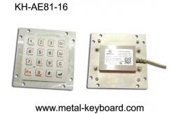 China Anti - vandal Metal Kiosk Keyboard  IP65 , 16 key weatherproof keypad supplier