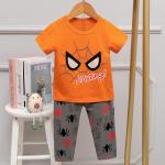 Korean comfortable Short Sleeve Long Pants Pajamas Children Cotton Summer Pajamas for sale