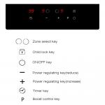 2 Burner Electric Cooktop 220V-240V Built In Induction Cooktop 12 Inch 3500W