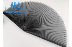 China Polyester 15mm 20mm Grey Flower Pleated Mesh For Sliding Systems supplier