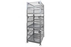 China Rigid Collapsible Wire Container With Dual Drop Gate Stackable 3 High supplier