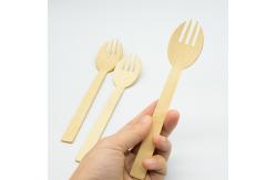 China 16cm Disposable Bamboo Cutlery Biodegradable Sporks Bulk For Cake Salad supplier