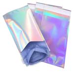 50um Poly Metallic Shipping Envelopes , 4.3 by 6.2in Holographic Poly Mailers for sale