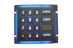 China 0.45mm Travel Metal Numeric Keypad Stainless Steel Dot Matrix With Backlight supplier