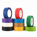 Colored Crepe Automotive Masking Paper Tape High Temperature No Glue Residue for sale