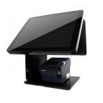 Multifunction 15 Inch All In One Pos Terminal With Printer Dual Screen Touch Point Of Sale System for sale