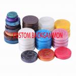 2 Inch 50mm 2 In 1 Colorful Backgammon Set , Marble Backgammon Checkers Set for sale