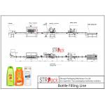 Automatic Shampool Bottling Line With Servo Filling Machine,Capping Machine,Double Sides Self-adhesive Labeling Machine for sale
