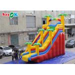 Kids Inflatable Slide Commercial Inflatable Water Slide With Copper Palm Tree Theme