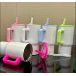 Custom Logo 20oz Sublimation Double Wall Stainless Steel Vacuum Insulated Tumbler With Handle 20oz Leak Proof Travel Kids Mug With Lid And Straw
