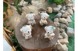 China Custom Pottery Garden Ornaments Handmade Puppy Ceramic Garden Decor supplier