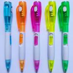Multi-function LED light plastic ball pen with printing logo for promotion for sale