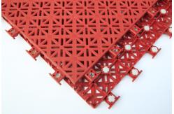 China Red Rot Proof Interlocking Garage Carpet Tiles Load 2500N supplier