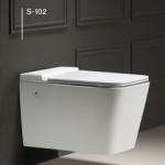Bathroom Pulse Tankless Commode Floor Mounted Modern With UF Seat Cover for sale