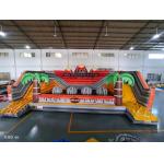 Danger Volcano Challenge Outdoor Inflatable Games With Palm Trees