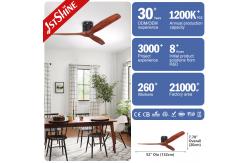 China 1stshine Solid Wood Ceiling Fan Light with Remote Control and Energy Saving Propeller supplier