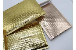 China Rose Gold Metallic Bubble Wrap Mailing Envelopes 6x10 Light Weight For Shipping supplier