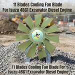 Heavy Duty 4BG1 1-13660345-0 1-13660345-0 8-97161599-0 Diesel Engine Cooling Fan Blade 11 Blades Replacement Parts Fit Isuzu Excavator Construction Machinery for sale