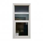 White UPVC PVC Single Hung Window Lower Panels Slides Vertically for sale
