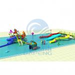 Outdoor Water Amusement Park Playground Set Kids Fiberglass Slide Group for sale