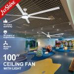 Large White Color Iron Blades Ceiling Fan with Light and Remote Control Support Dimmer for sale