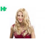 22 Heat Resistant Fiber Hair Long Curly Hair Wigs Blonde Color For Office Lady for sale