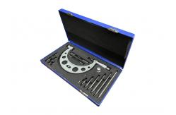 China 0-150mm Interchangeable Anvils Outside Micrometer With Ratchet Thimble For Easy Application supplier