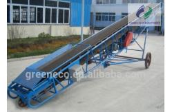 China Customized Light Industry Slope Rubber Belt Conveyor With Hopper supplier