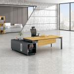 L Shaped Yellow Desktop Luxury Modern Executive Desks MFC Director Tables