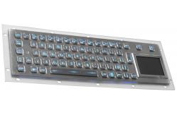 China Industrial Vandal Resistant Usb Backlit Keyboard With Trackball Mouse supplier