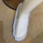 Beauty Salon Disposable Whole Top PP Nonwoven Slippers With Blue Thread Sewing for sale