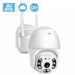Wireless 1080P WiFi PTZ IP Camera 3MP 5MP Multipurpose White Color for sale