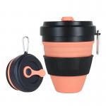 450ml Retractable Food Grade Silicone Travel Mug for sale