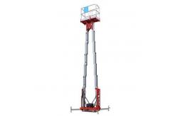 China 14m 200kg Aerial Work Platforms Aluminum Alloy Double Mast Lift supplier