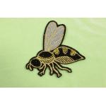 ODM Embroidered Patches For Clothes , 10cm*9cm Puff Embroidery Patches for sale