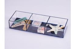 China 10.07 Aesthetic Desk Organizer , 3 Compartment Acrylic Organizer supplier