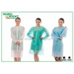 OEM Fluid Repellent PP SMS MP Tyvek Disposable Visitor Coats for sale