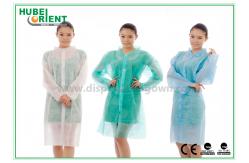 China OEM Fluid Repellent PP SMS MP Tyvek Disposable Visitor Coats supplier