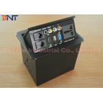 Humanization Desktop Power Sockets With Laser Logo , Conference Table Pop Up Box