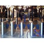 Security entrance Flap Barrier Gate / Fingerprint full height turnstiles for sale