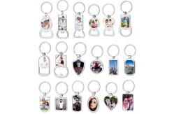 China Blank Metal Sublimation Bottle Opener Keychain Diy Key Chains Key Ring Holder supplier
