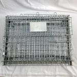 Folding Q235 Stackable Mesh Pallet Cages Warehouse Grid Box Metal