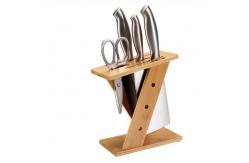 China Natural Wood Bamboo Display Unit Kitchen Knife Holder Organizer Multi Use supplier