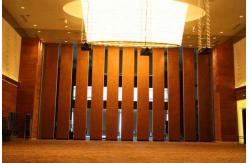 China Restaurant Movable Sound Proof Walls Leather Surface Aluminium Profile Hanging System supplier
