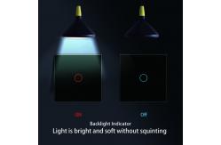 China 100VAC - 240VAC Touch Light Switch 2gang Black Smart Dimmable Light Switch supplier